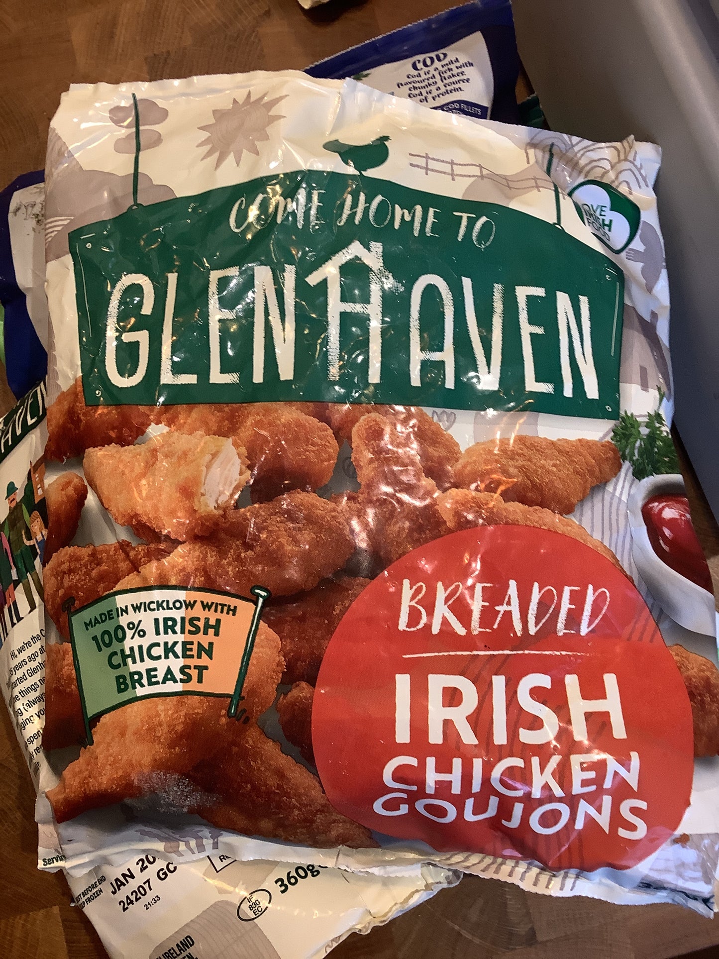 Glen haven breaded chicken goujons