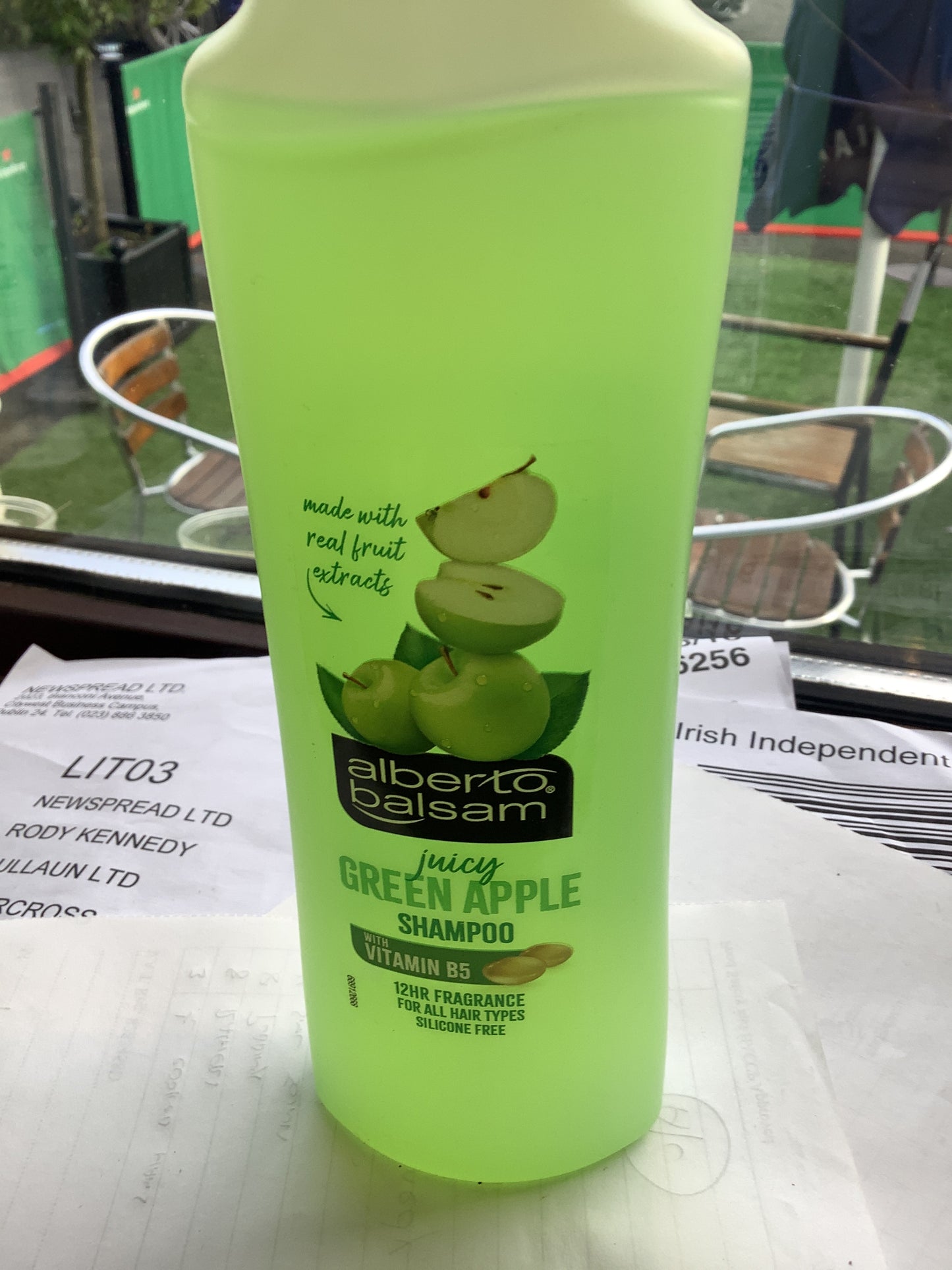 Green apple shampoo